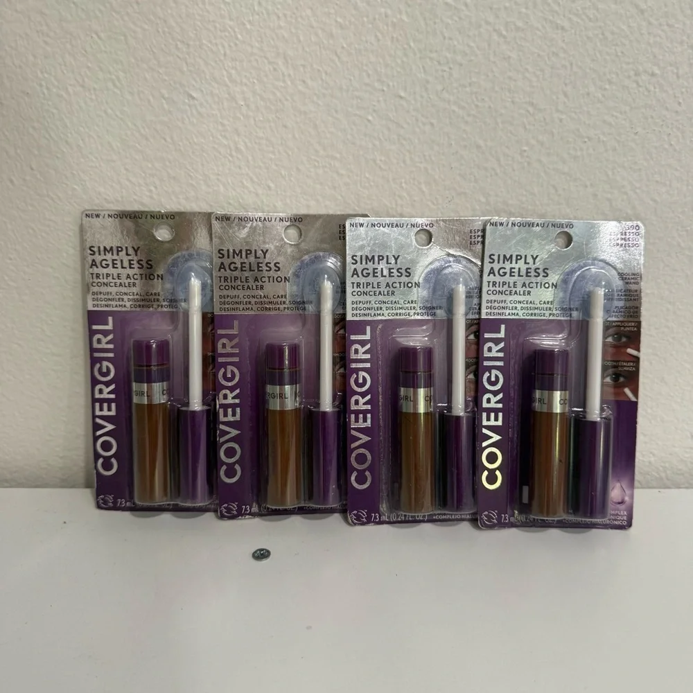 Covergirl Simply Ageless Triple Action Concealer 390 Espresso Bundle of 4 - Picture 1 of 4